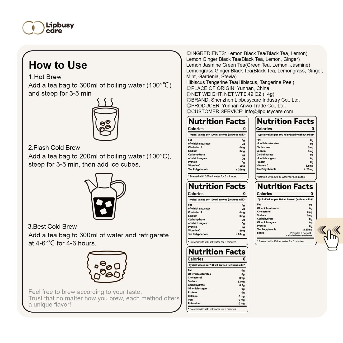 Naturally Biodegradable Tea Bags - Natural Whole Leaf Herbal & Green Tea