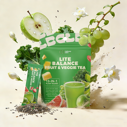 Lipbusycare™ Fiber Drink: The Natural Debloat Tea (13-in-1 Superfood Blend)