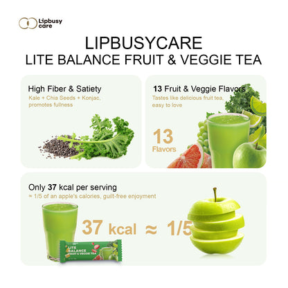 Lipbusycare™ Fiber Drink: The Natural Debloat Tea (13-in-1 Superfood Blend)