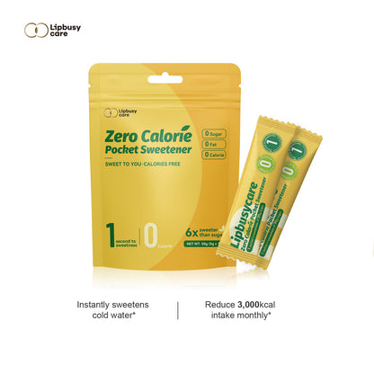Natural Zero Calorie Pocket Sweetener - Healthy Sugar Substitute for Coffee, Tea & Baking