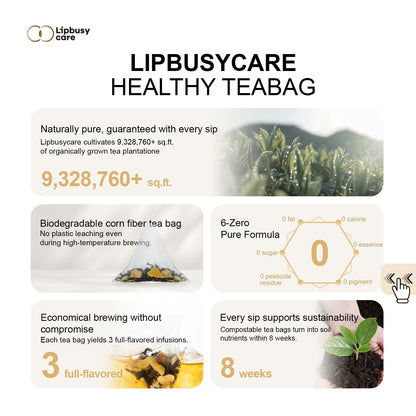 Naturally Biodegradable Tea Bags - Natural Whole Leaf Herbal & Green Tea
