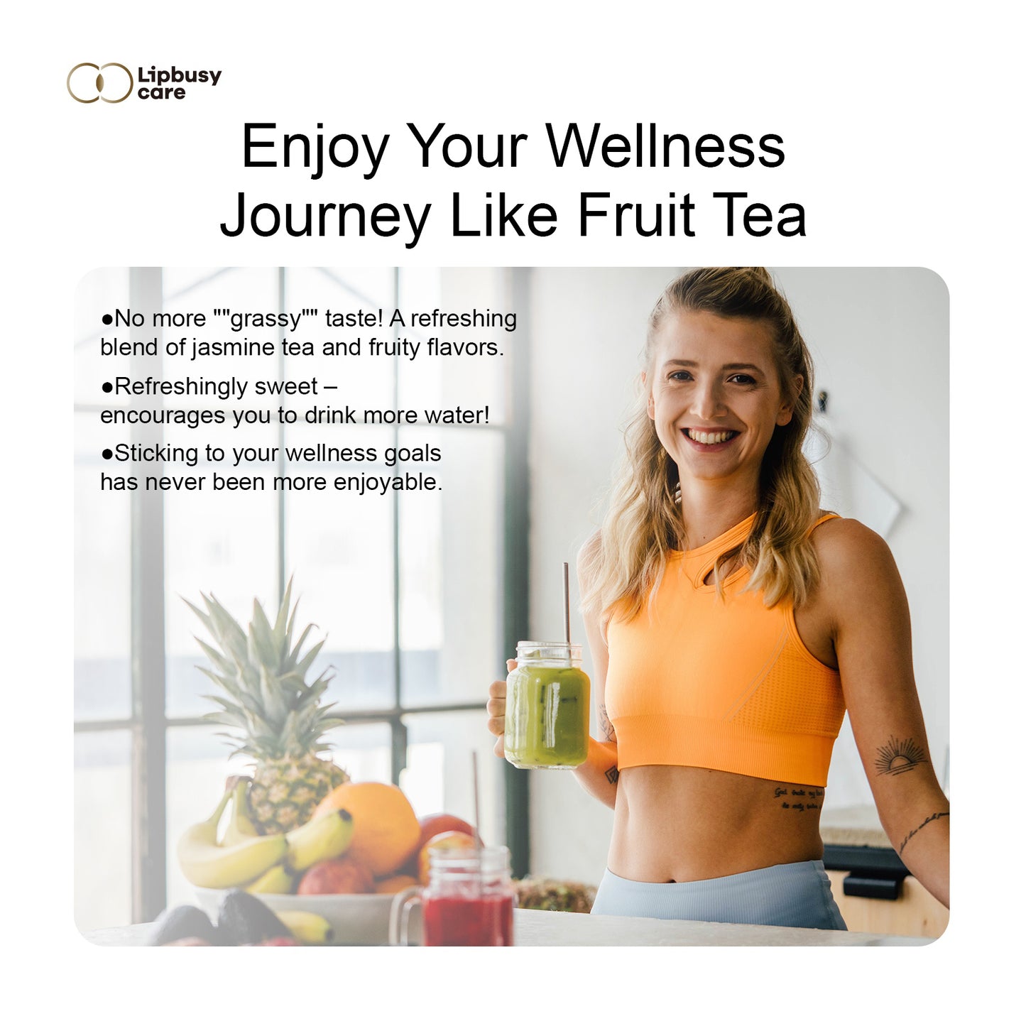 Lipbusycare™ Fiber Drink: The Natural Debloat Tea (13-in-1 Superfood Blend)