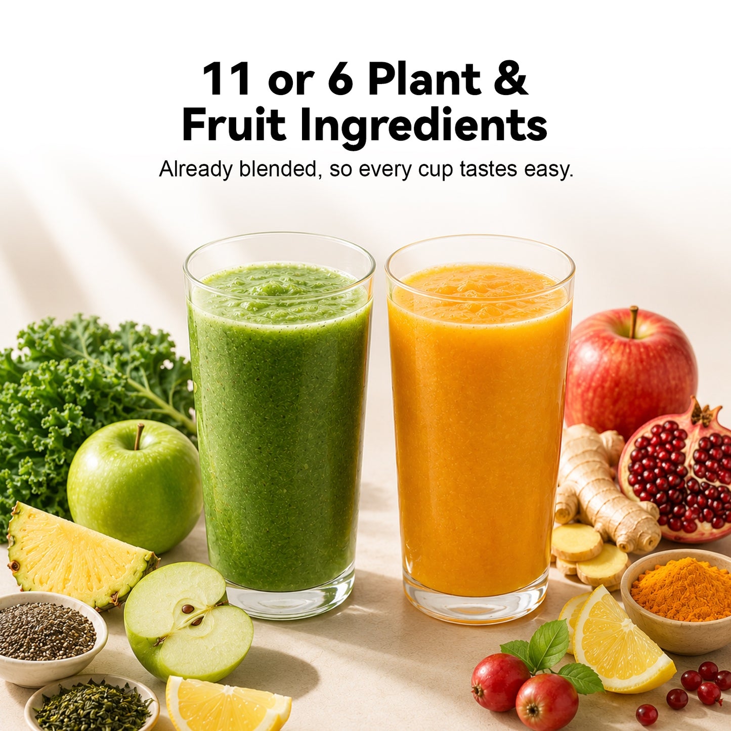 LIPBUSYCARE Instant Fruit & Botanical Drink Mix, 10 Sachets - Lite Balance or Glow Balance