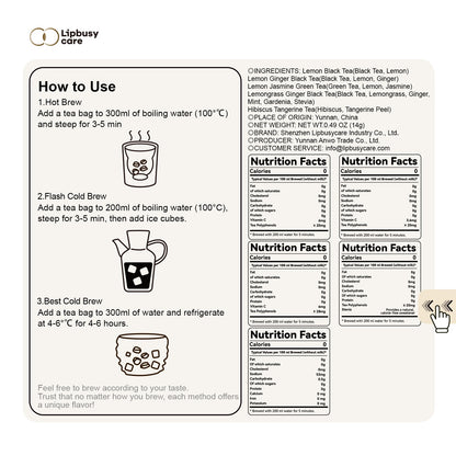 Naturally Biodegradable Tea Bags - Natural Whole Leaf Herbal & Green Tea
