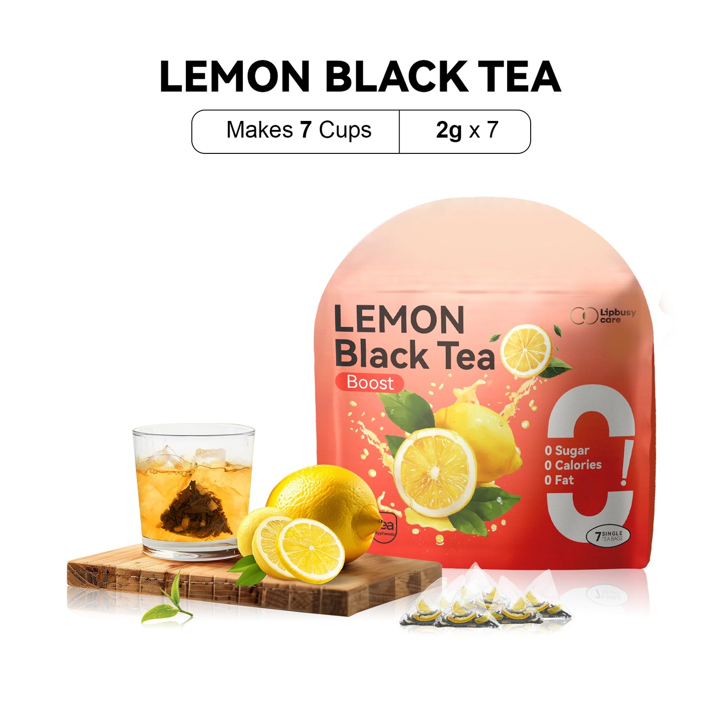 LIPBUSYCARE Halal-Certified Tea Bags, 7 Sachets - 7 Blends with Organic Tea-Garden Sourcing