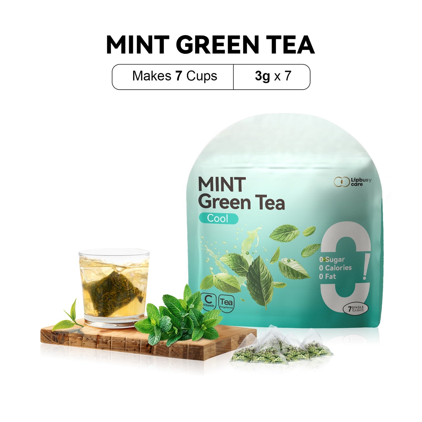 LIPBUSYCARE Halal-Certified Tea Bags, 7 Sachets - 7 Blends with Organic Tea-Garden Sourcing