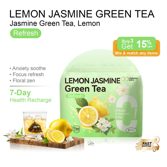 Lipbusycare Lemon Jasmine Green Tea bags – Fresh & Aromatic Green Tea Blend
