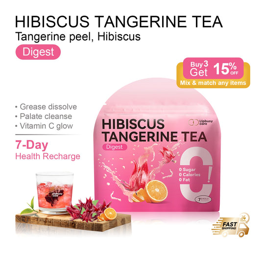ถุงชา Lipbusycare Hibiscus Tangerine – ถุงชาปราศจากคาเฟอีนและให้ความสดชื่น