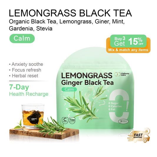 Lipbusycare Lemongrass Ginger Black Tea Bag – Zesty & Energizing Tea Bags